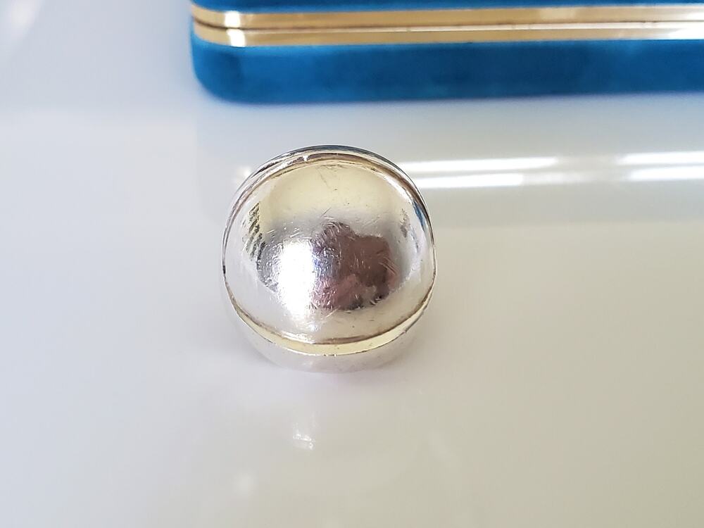 Vintage Peyote Bird Sterling Silver Large Dome Ring